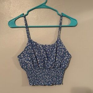 Floral cropped tank top